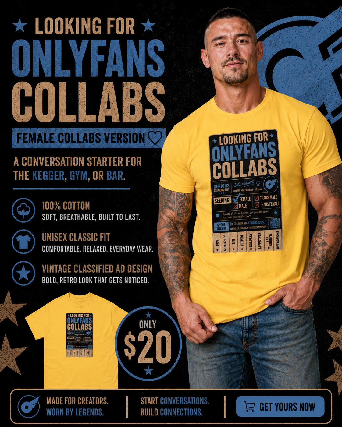 Daisy yellow shirt promo